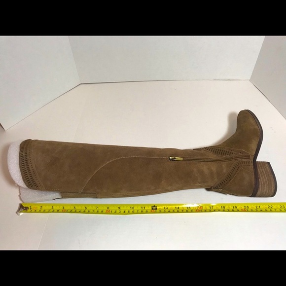 PRICE FIRM BNIB Vince Camuto Karinda Tan OTK Suede Boots 6 - Picture 5 of 14